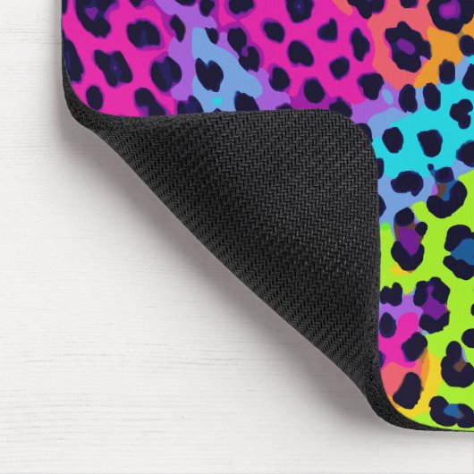 Neon Leopard Print Muismat (Hoek)