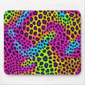 Neon Leopard Print Muismat (Voorkant)