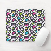 Neon Leopard Print Muismat (Met muis)