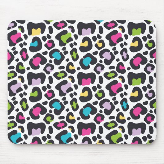 Neon Leopard Print Muismat (Voorkant)