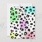 Neon Leopard Print Party nodigt uit Kaart (Achterkant)