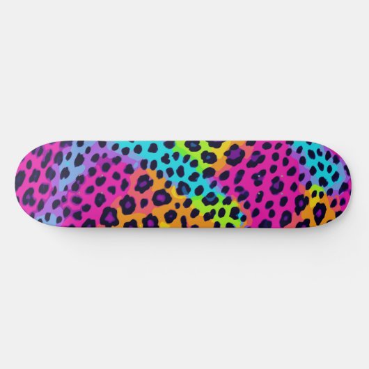 Neon Leopard Print Persoonlijk Skateboard (Horizontaal)