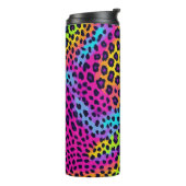 Neon Leopard Print Thermosbeker (Gedraaid links)