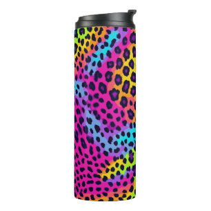 Neon Leopard Print Thermosbeker