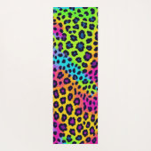 Neon Leopard Print Yogamat (Achterkant)