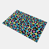 Neon Leopard Spots Patroon Deurmat (Schuin)