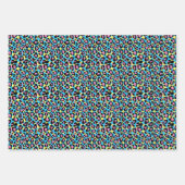 Neon Leopard Spots Patroon Inpakpapier Vel (Voorkant 2)