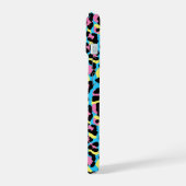 Neon Leopard Spots Patroon iPhone 15 Case (Linkerkant)