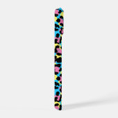 Neon Leopard Spots Patroon iPhone 15 Case (Rechterkant)