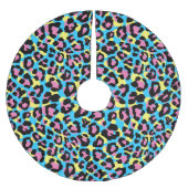 Neon Leopard Spots Patroon Kerstboom Rok (Voorkant)