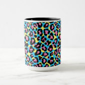 Neon Leopard Spots Patroon Mok (Midden)