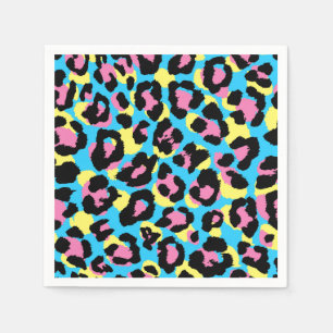 Neon Leopard Spots Patroon Servet