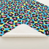 Neon Leopard Spots Patroon Sherpa Deken (3/4)