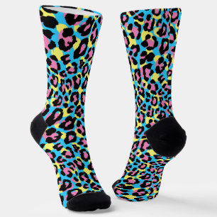 Neon Leopard Spots Patroon Sokken