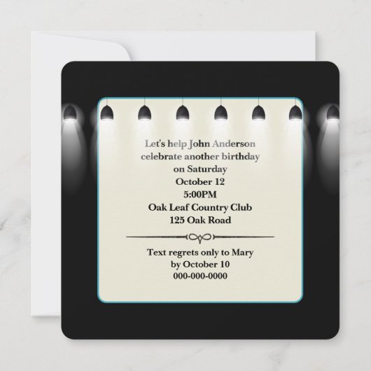 Neon Let's Party Billboard Kaart (Achterkant)