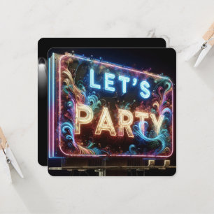 Neon Let's Party Billboard Kaart