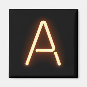 Neon Letter A Magneet