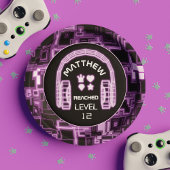 Neon Level Up Gaming Kind Boy Gamer Verjaardagsfee Papieren Bordje