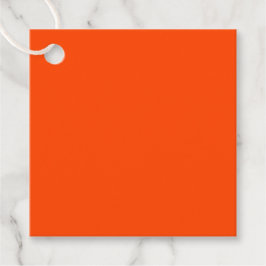 Neon, levendige Oranje Cornhole Set Bedankjes Labels