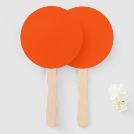 Neon, levendige Oranje Cornhole Set Handwaaier (Voorkant en achterkant)