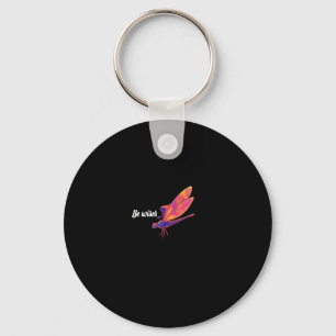Neon Libelle Sleutelhanger– Esthetische Natuur Tra Sleutelhanger