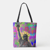 Neon Liberty Graffiti Tote Bag (Achterkant)