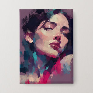 Neon Licht Abstract Portret Button
