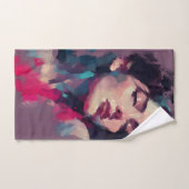 Neon Licht Abstract Portret Handdoek (Handdoek)