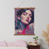 Neon Licht Abstract Portret Hangend Wandkleed (Slaapkamer)