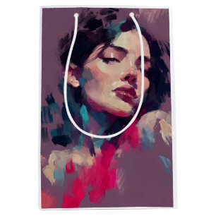 Neon Licht Abstract Portret Medium Cadeauzakje