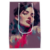 Neon Licht Abstract Portret Medium Cadeauzakje (Achterkant)