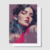 Neon Licht Abstract Portret Vellum Uitnodigingen (Offset)