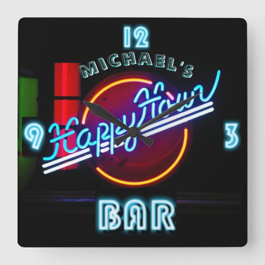 Neon Licht BAR KLOK Persoonlijke Happy Hour 2 (Voorkant)