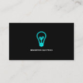 Neon licht, elektricien visitekaartje (Achterkant)