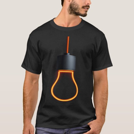 Neon Licht Lamp Mannen T-Shirt (Voorkant)