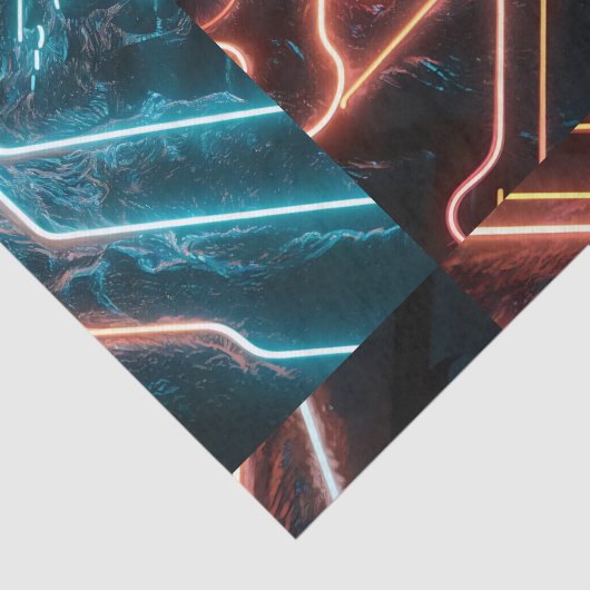 Neon licht patroon tissuepapier (Detail)