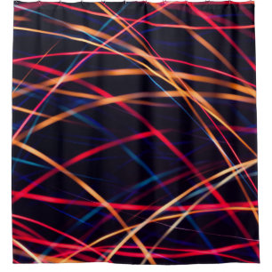 Neon licht textuur met lange blootstelling.abstrac douchegordijn