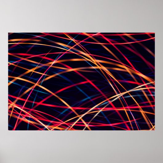 Neon licht textuur met lange blootstelling.abstrac poster (Voorkant)