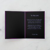 Neon Licht Valentijn Hart met Liefde Gedicht Kaart (Binnen)