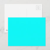Neon lichtblauw 00ffer briefkaart (Voorkant / Achterkant)