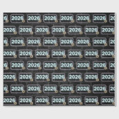 Neon Lichtreclame op Baksteen voor 2026 Cadeaupapier (Vlak)