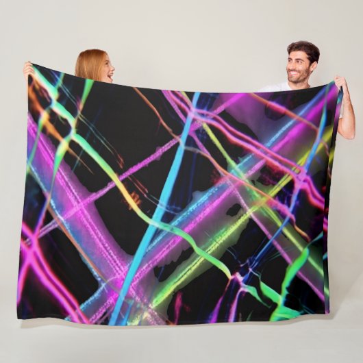 Neon lichtshow fleece deken (In situ)