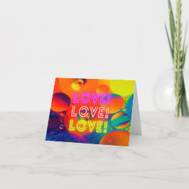 Neon Liefde, Liefde, Liefde! Bedankkaart