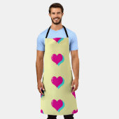 Neon Liefde Retro Vaporwave Harten Pret Schort (Gedragen)