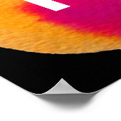 Neon Life slogan abstract roze kleurenoranje Poster (Hoek)