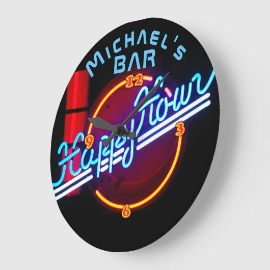 Neon Light BAR gepersonaliseerde teken Man Cave
 Grote Klok (Hoek)