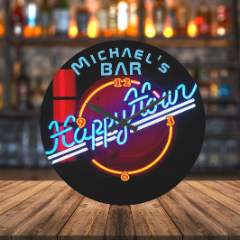 Neon Light BAR gepersonaliseerde teken Man Cave
 Grote Klok