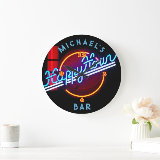 Neon Light BAR, speciaal aangepast SIGN-Man, grote Grote Klok (Huis)