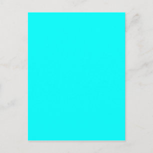 Neon light blue 00ffff briefkaart
