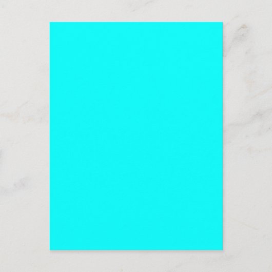 Neon light blue 00ffff briefkaart (Voorkant)